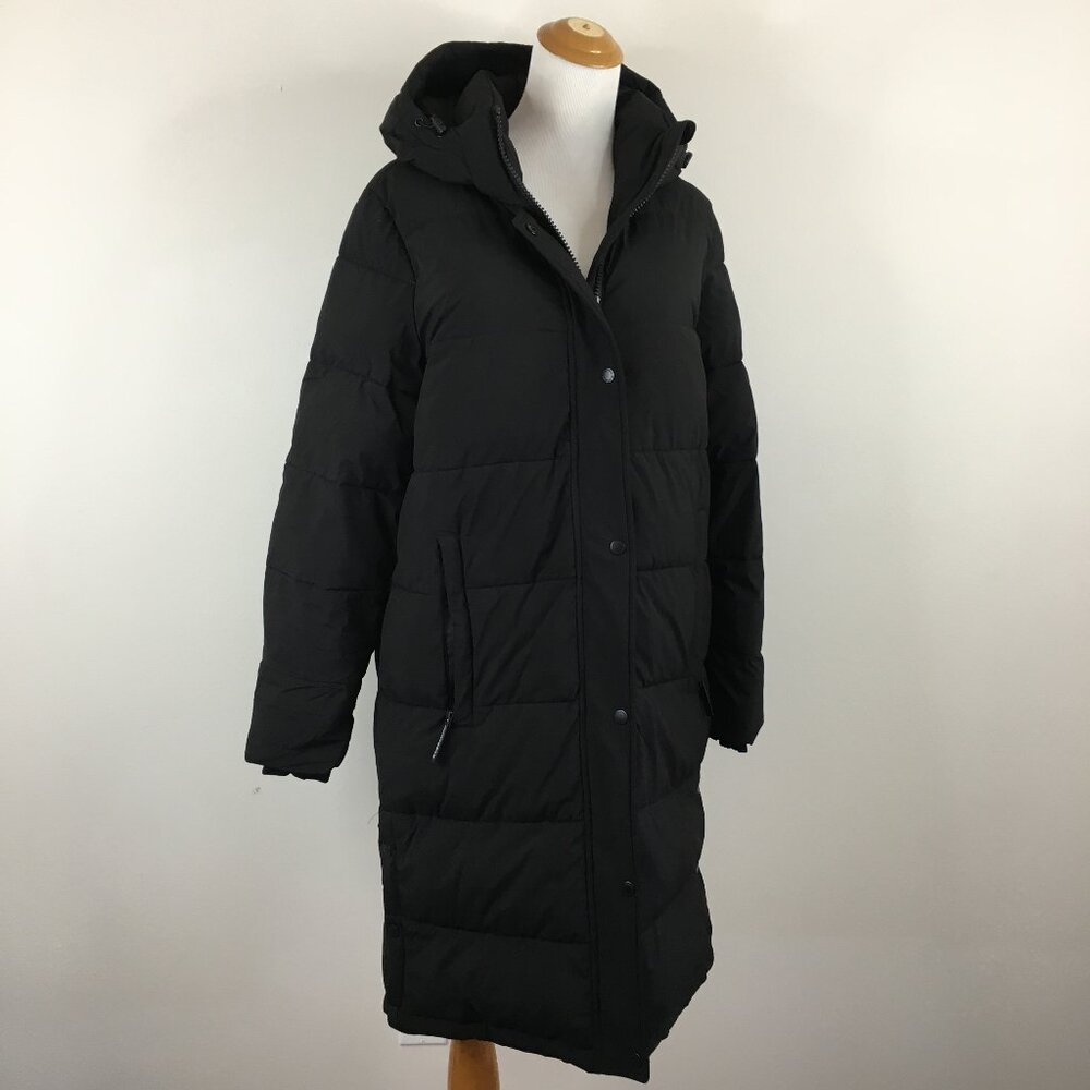 BCBGENERATION Removable Hood Feather Free Eco Friendly Fill Zip Pocket Jacket